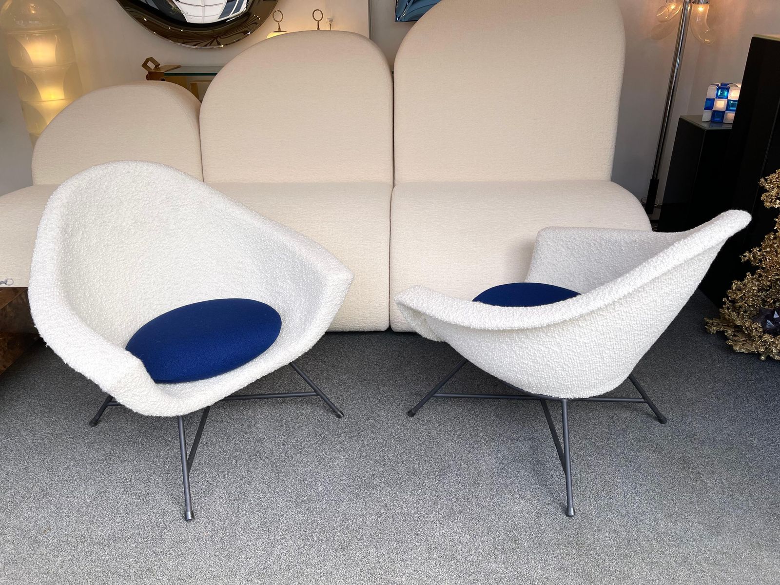 Pair Of Armchairs 58 By Dangles & Defrance For Burov. France, 1950s photo Furniture