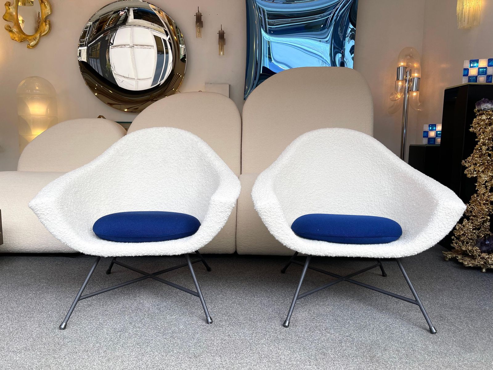 Pair Of Armchairs 58 By Dangles & Defrance For Burov. France, 1950s photo 5131.0