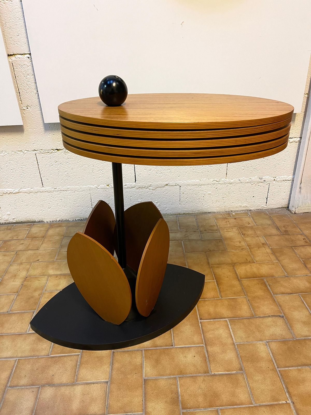 2737.0 Wood Flower Modular Table. Italy, 1980s photo
