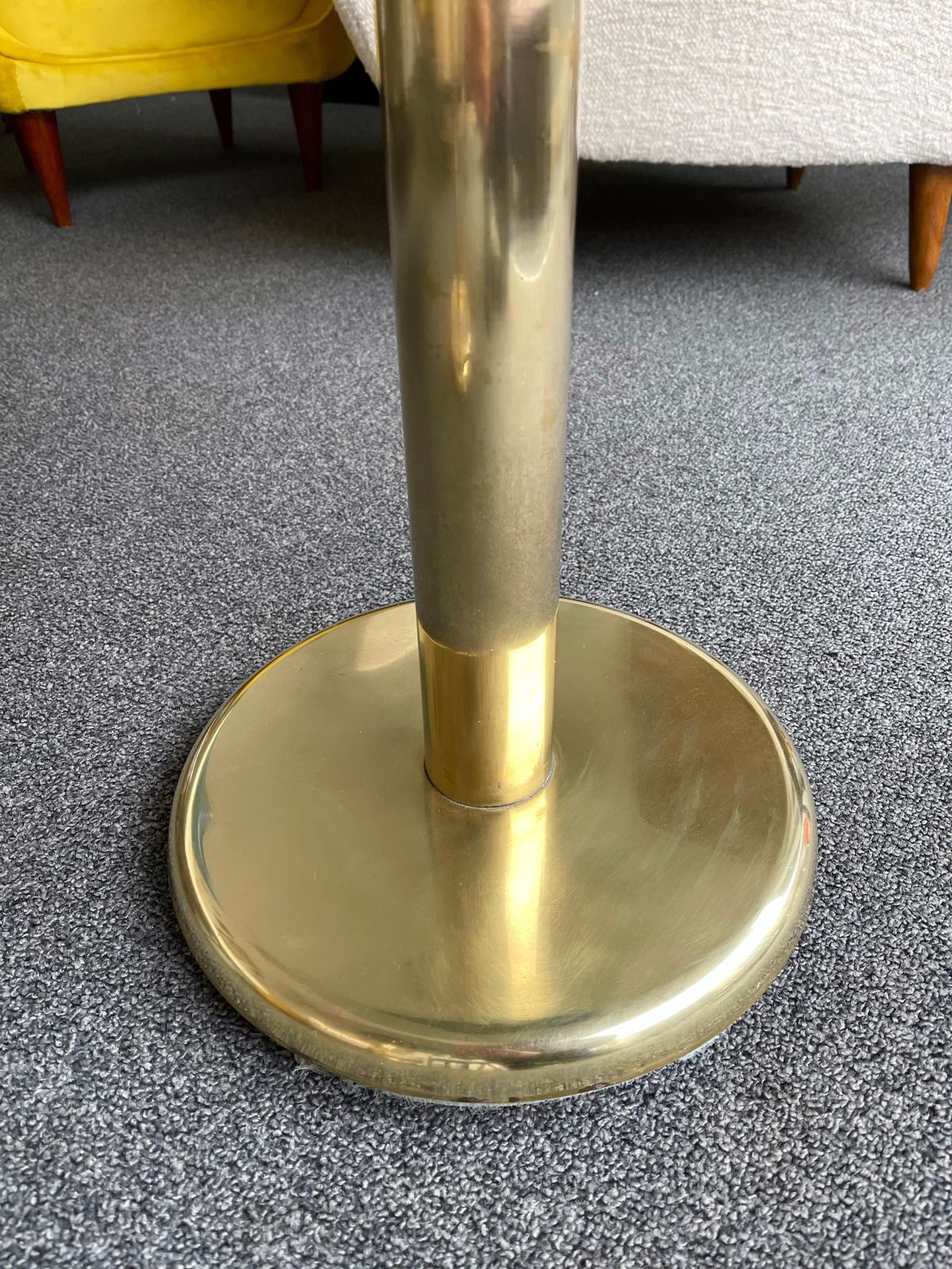 Pair Of Brass And Marble Side Table, Italy, 1970s photo for sale