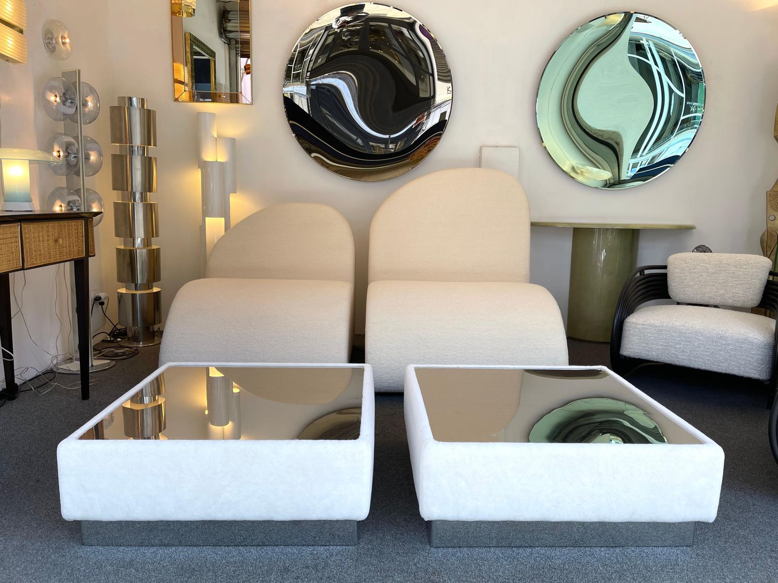 Pair Of Tables Kenthia By Ernesto Radaelli For Saporiti, Italy, 1970s photo Furniture