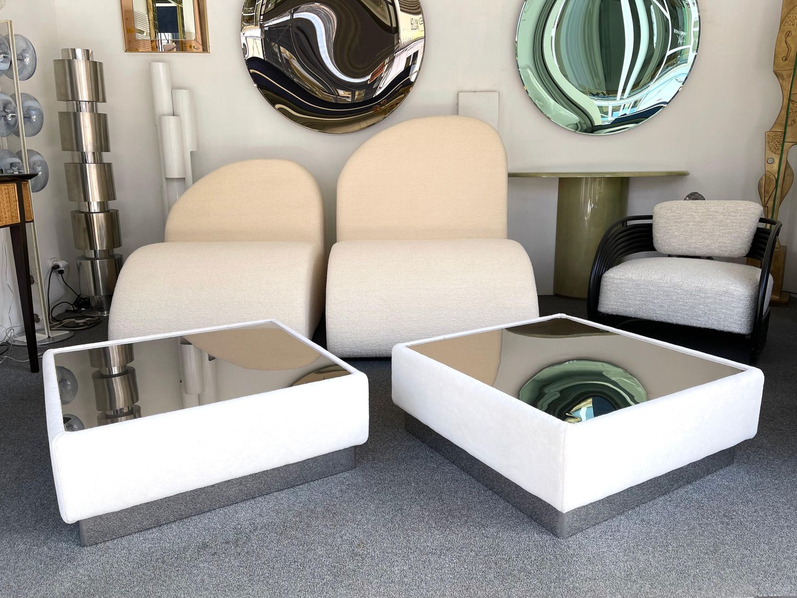 4533.0 Pair Of Tables Kenthia By Ernesto Radaelli For Saporiti, Italy, 1970s photo