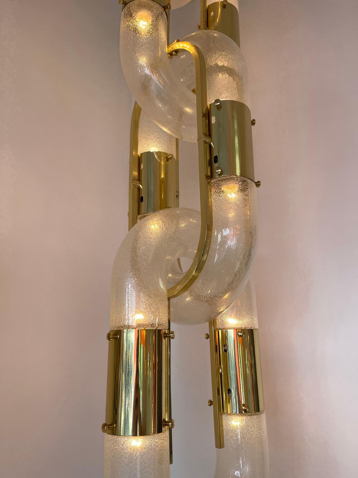 Brass Chandelier Murano Glass By Aldo Nason For Mazzega, Italy, 1970s photo furniture