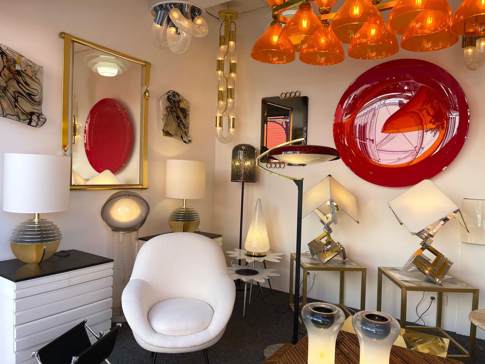 Brass Chandelier Murano Glass By Aldo Nason For Mazzega, Italy, 1970s photo vinterior