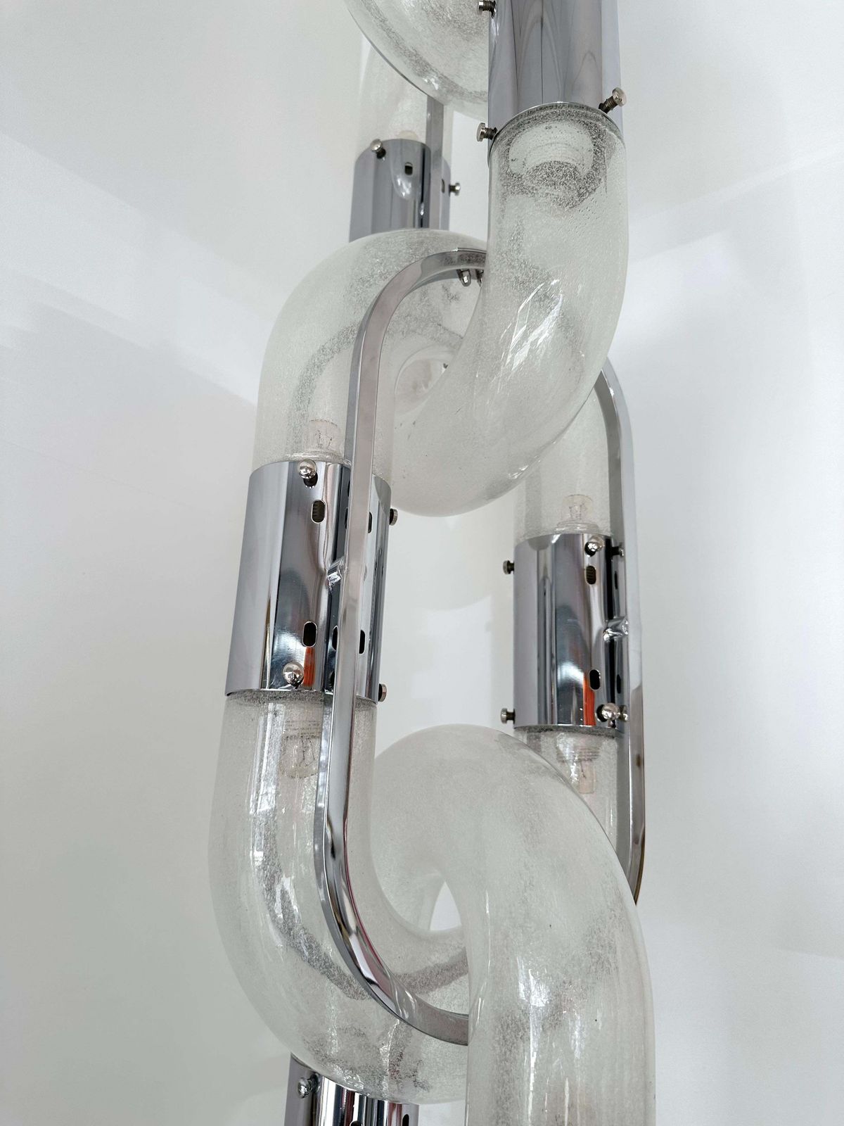 Chandelier Murano Glass And Metal By Aldo Nason For Mazzega, Italy, 1970s photo vinterior