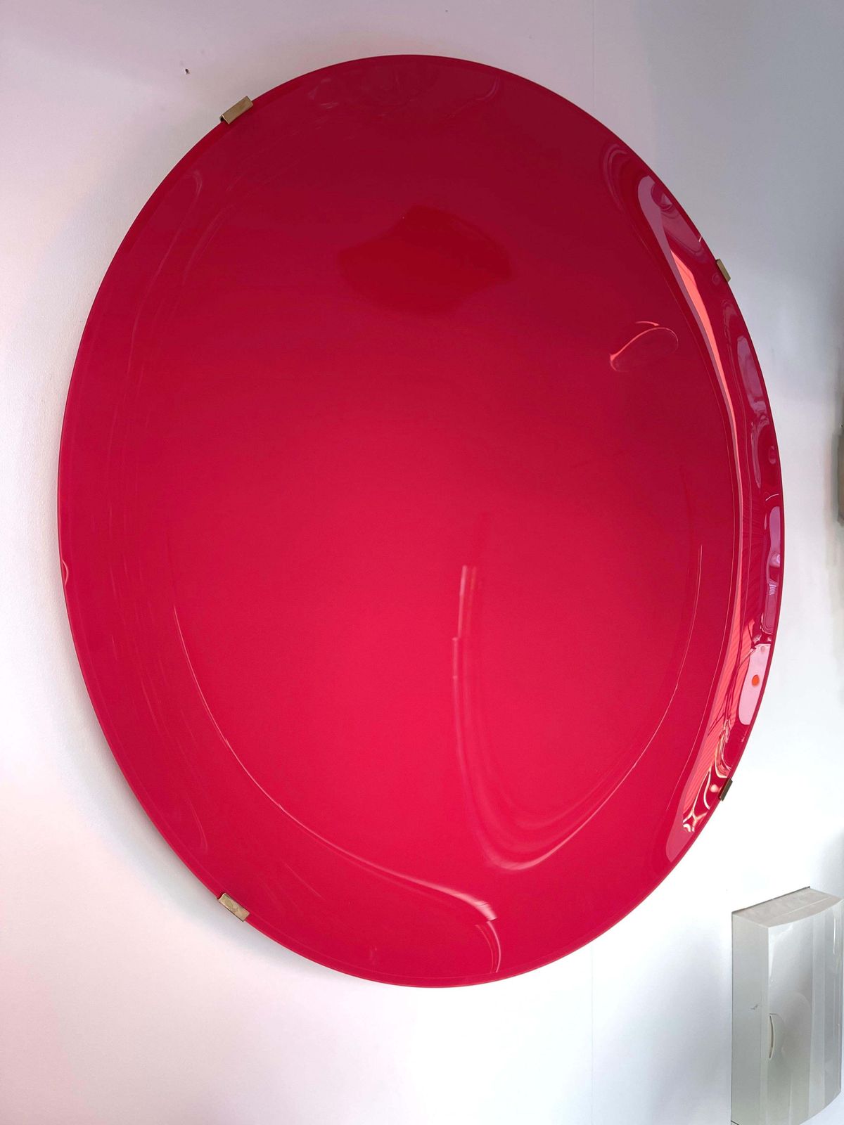 photo vinterior Large Contemporary Curve Concave Pink Mat Mirror, Italy