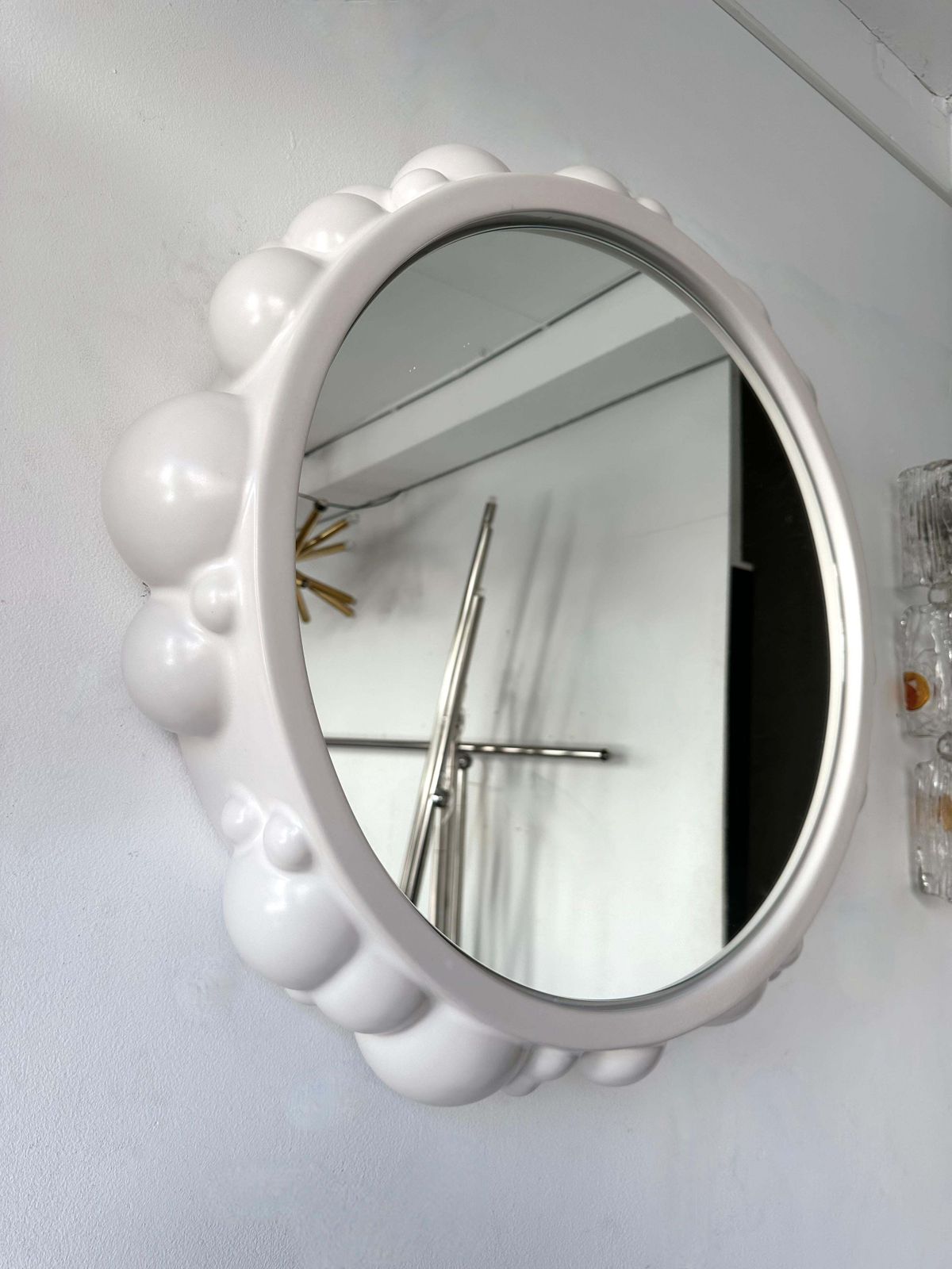 Contemporary Bubble Atomo Ceramic Mirror By Antonio Cagianelli, Italy photo buy