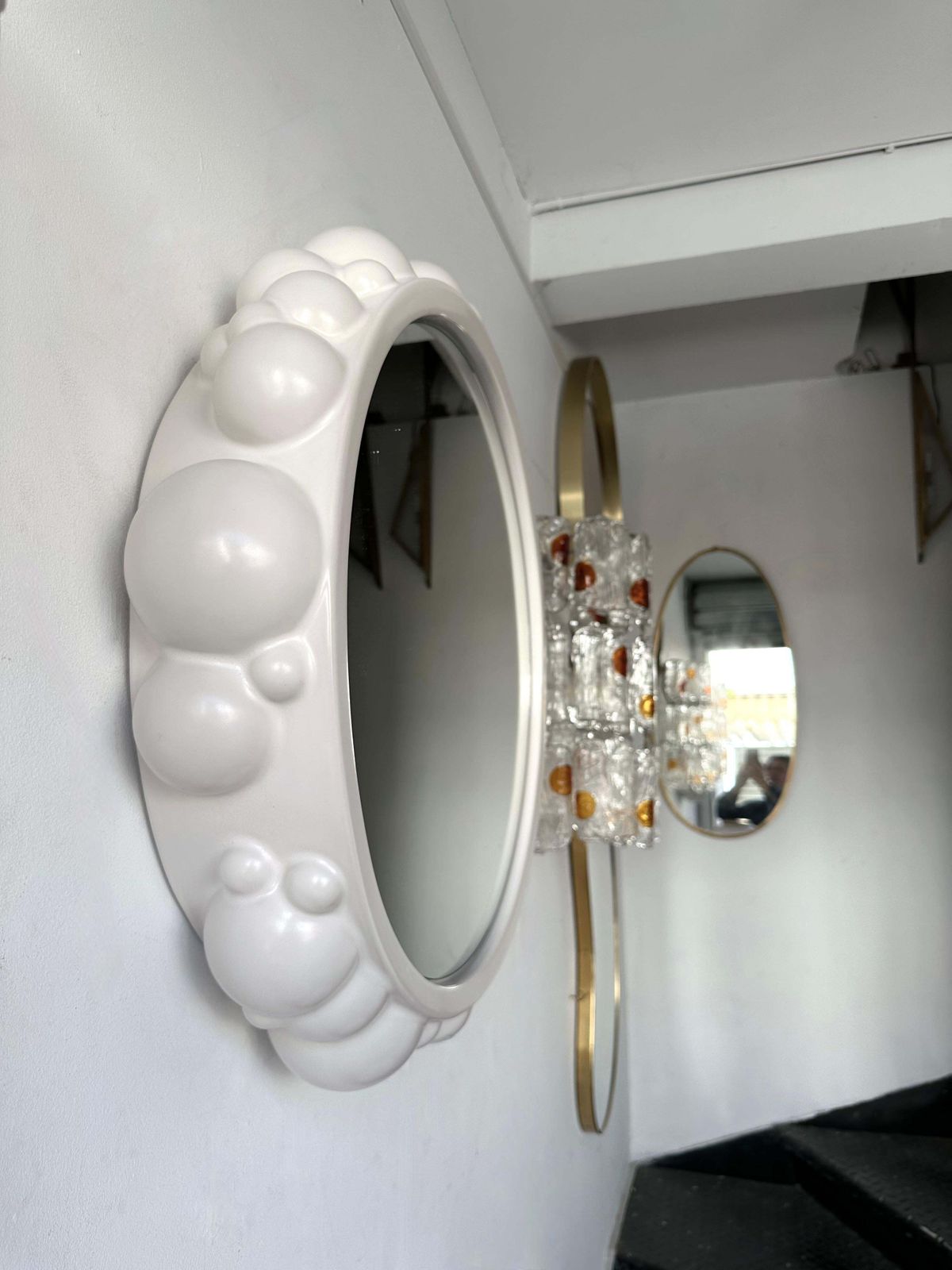 photo vinterior Contemporary Bubble Atomo Ceramic Mirror By Antonio Cagianelli, Italy