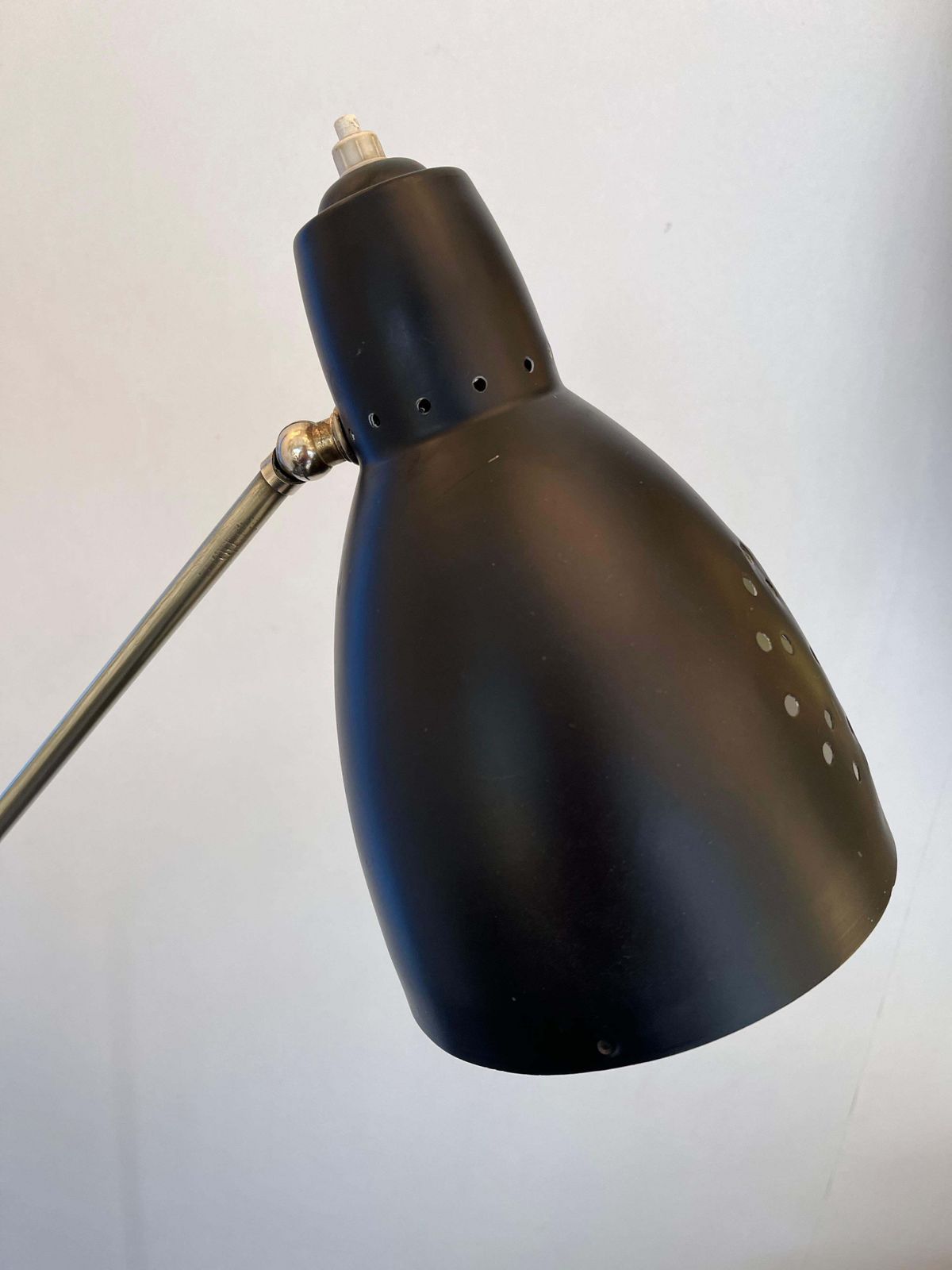 2395.0 Mid Century Floor Lamp Brass And Lacquered Metal, Italy, 1950s photo