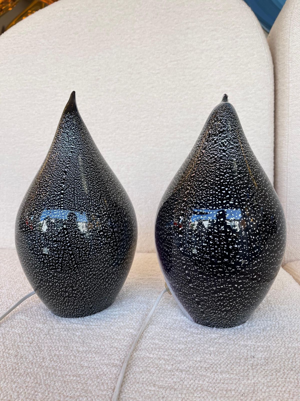 2566.0 Pair Of Penguin Murano Glass Lamps, Italy, 1980s photo