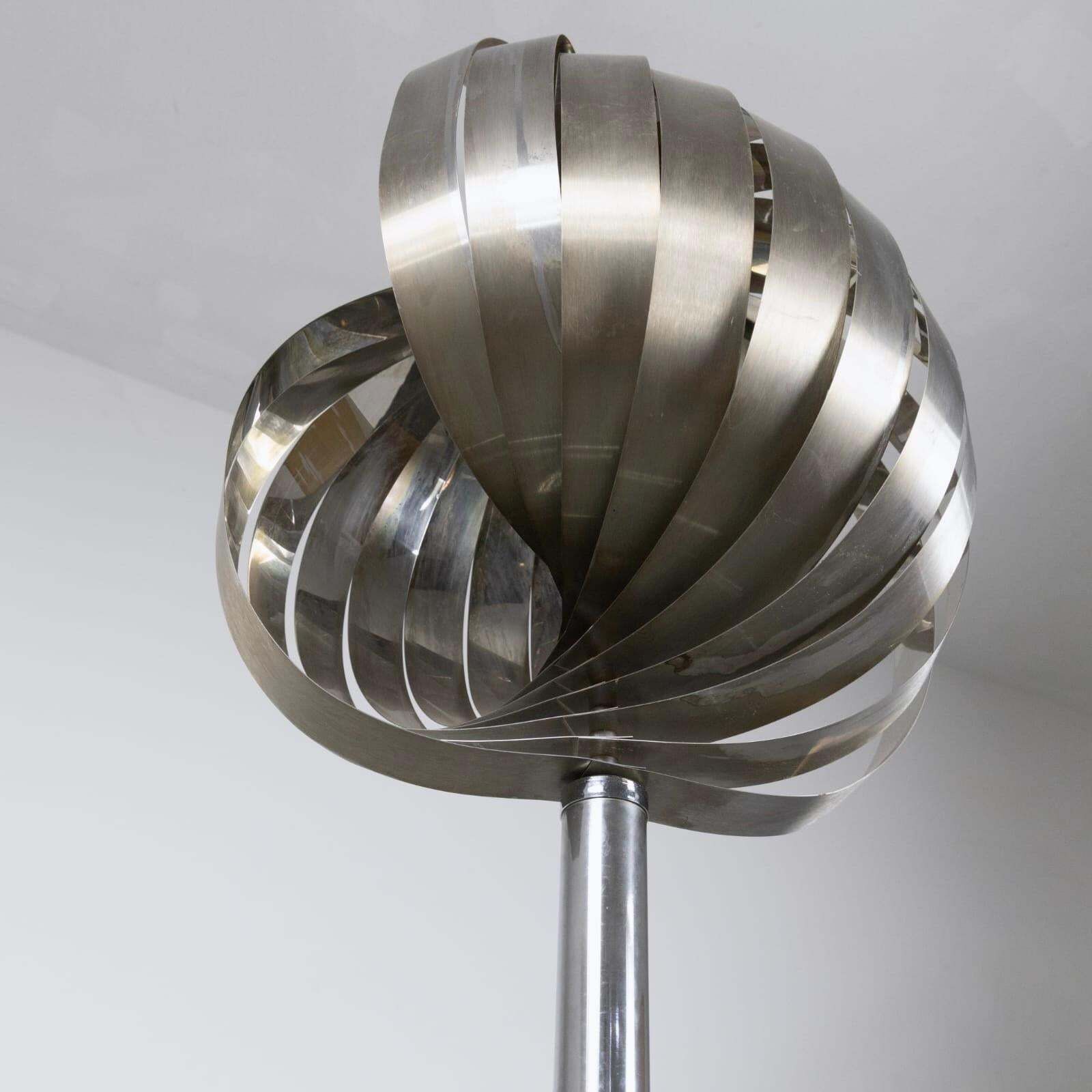 Space Age Metal Floor Lamp By Henri Mathieu, France, 1970s photo for sale