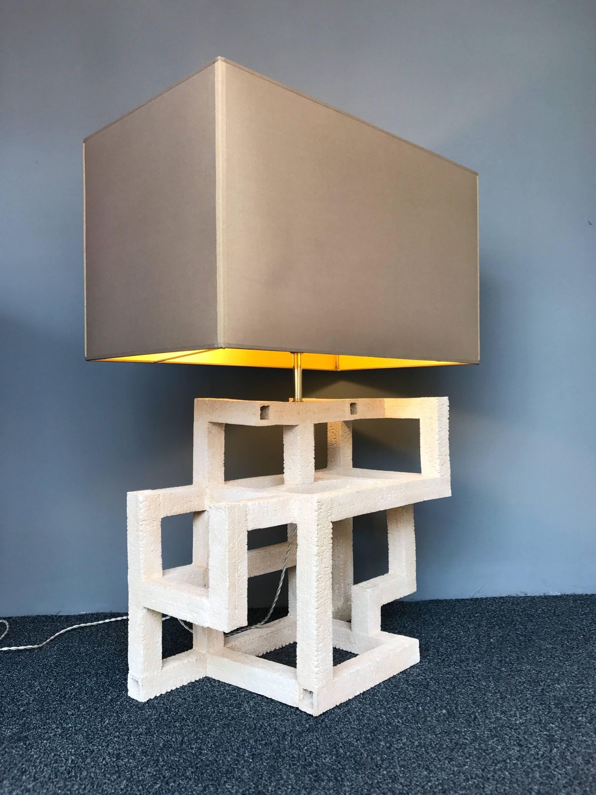 Contemporary Ceramic Lamp Labyrinth, Italy photo Lighting