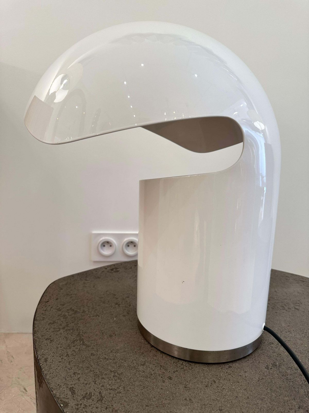 Space Age Metal Lacquered Table Lamp By Franco Buzzi Ceriani, Italy, 1970s photo vintage