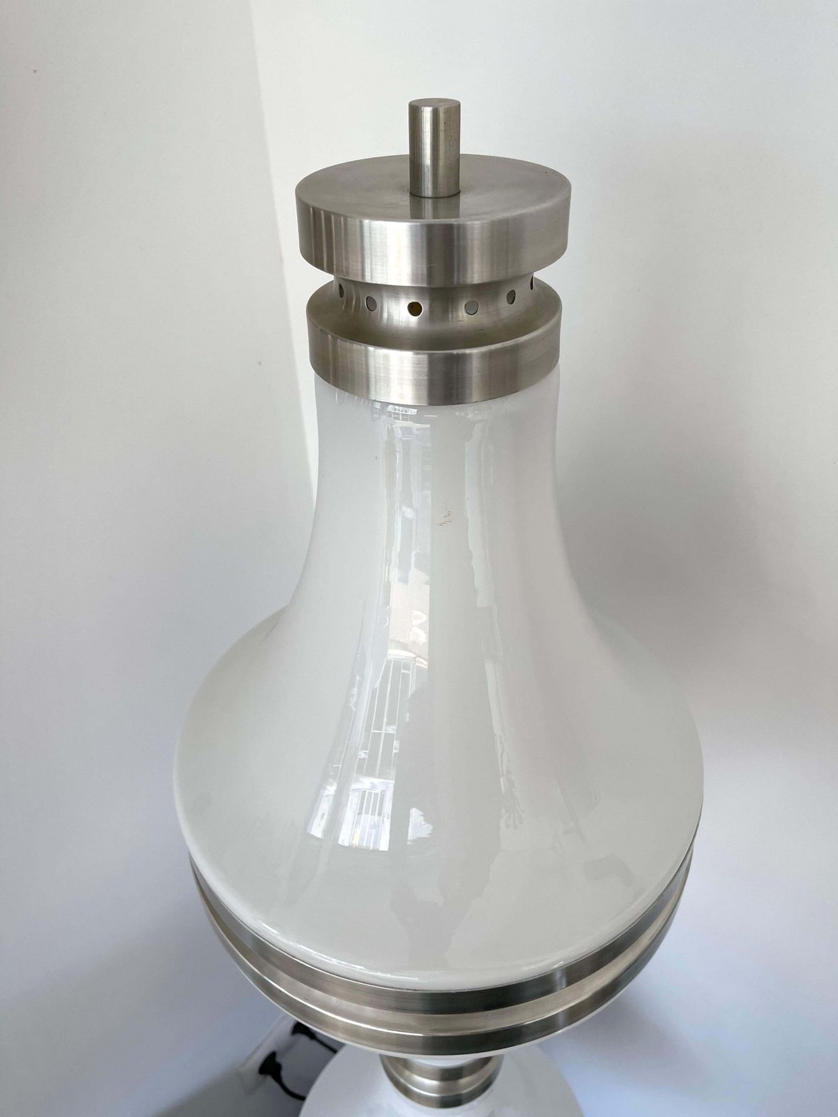 photo for sale Floor Lamp Diabolo Murano Glass And Metal By Mazzega, Italy, 1970s