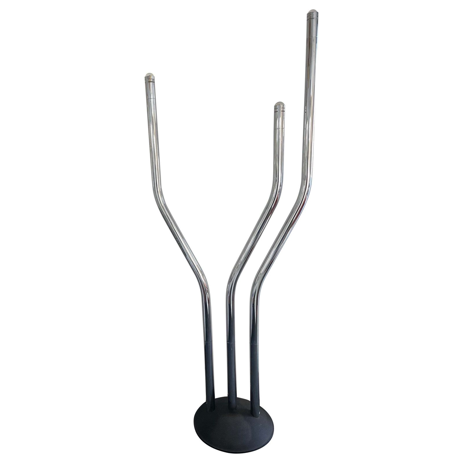 Tall Organ Modular Tube Metal Chrome Floor Lamp By Reggiani, Italy, 1970s