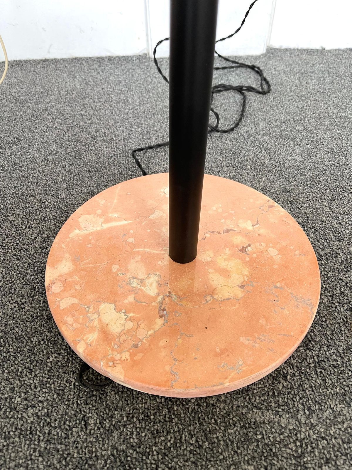 photo for sale Mid Century Modern  Reading Floor Lamp Brass Lacquered Metal, Italy, 1950s