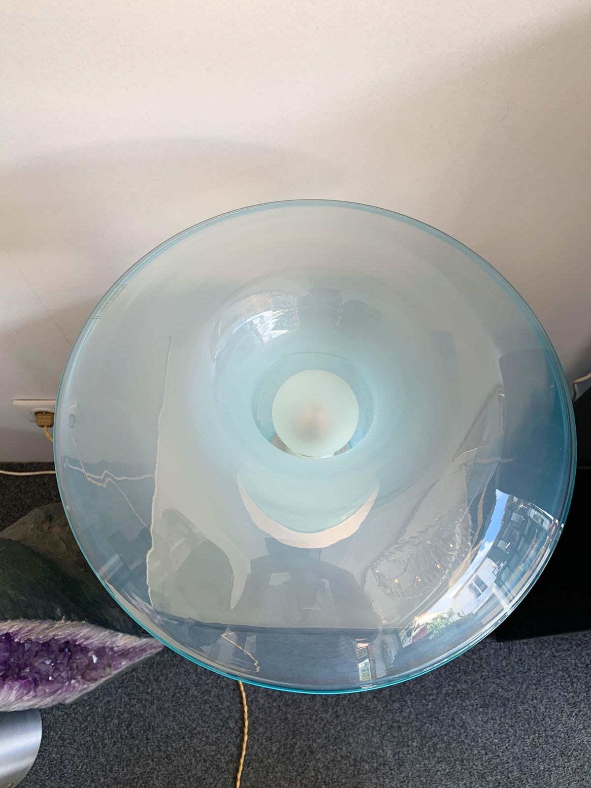 Pair Of Murano Glass Lamps By Carlo Nason For Selenova, Italy, 1970s photo for sale