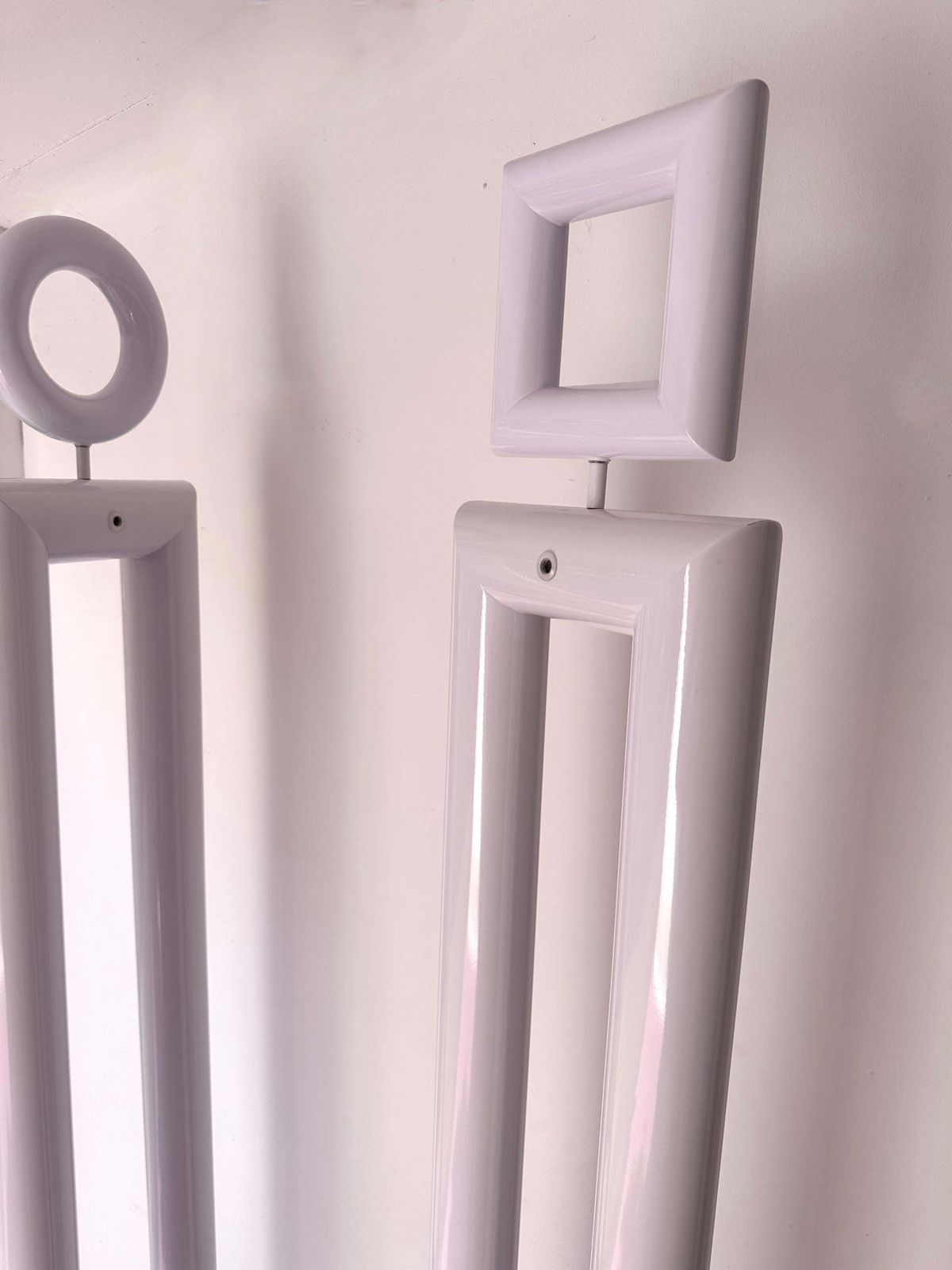 10263.0 Pair Of Metal Floor Lamps Boy And Girl By Remo Buti For Neofos, Italy, 1980s photo