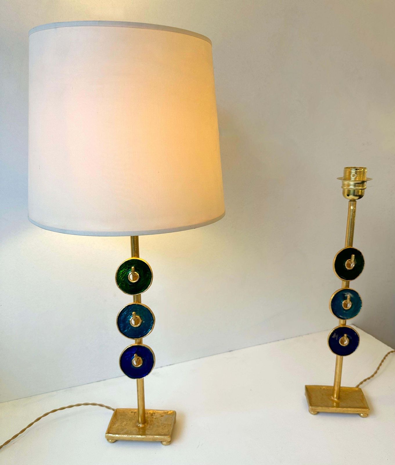 Pair Of Lamps By Nicolas Dewael For Fondica, France, 1990s photo furniture