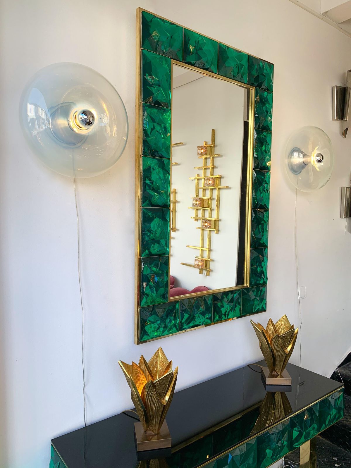 Pair Of Sconces Panta Murano Glass By Giusto Toso For Leucos, Italy, 1970s photo vinterior