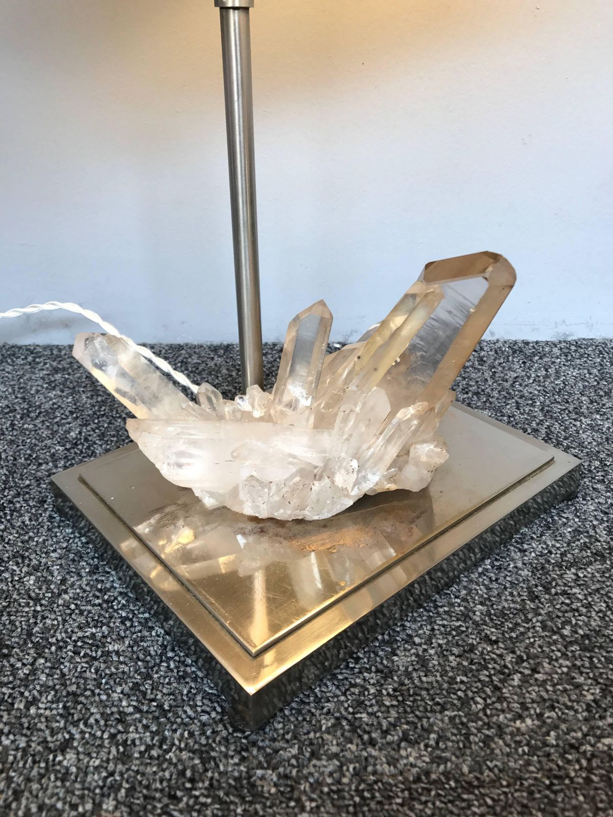 photo furniture Pair Of Rock Crystal Quartz Lamps, France, 1970s