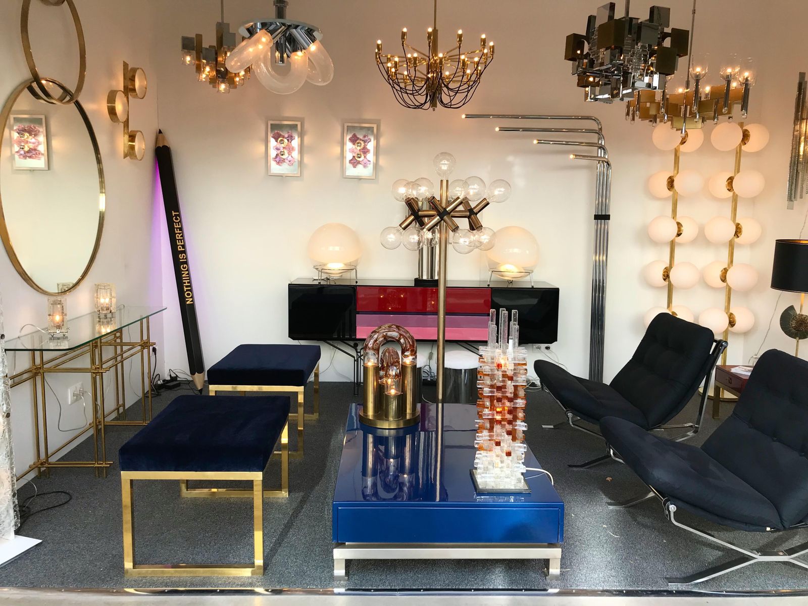 photo buy Pair Of Sconces Pressed Glass By Biancardi And Jordan Arte, Italy, 1970