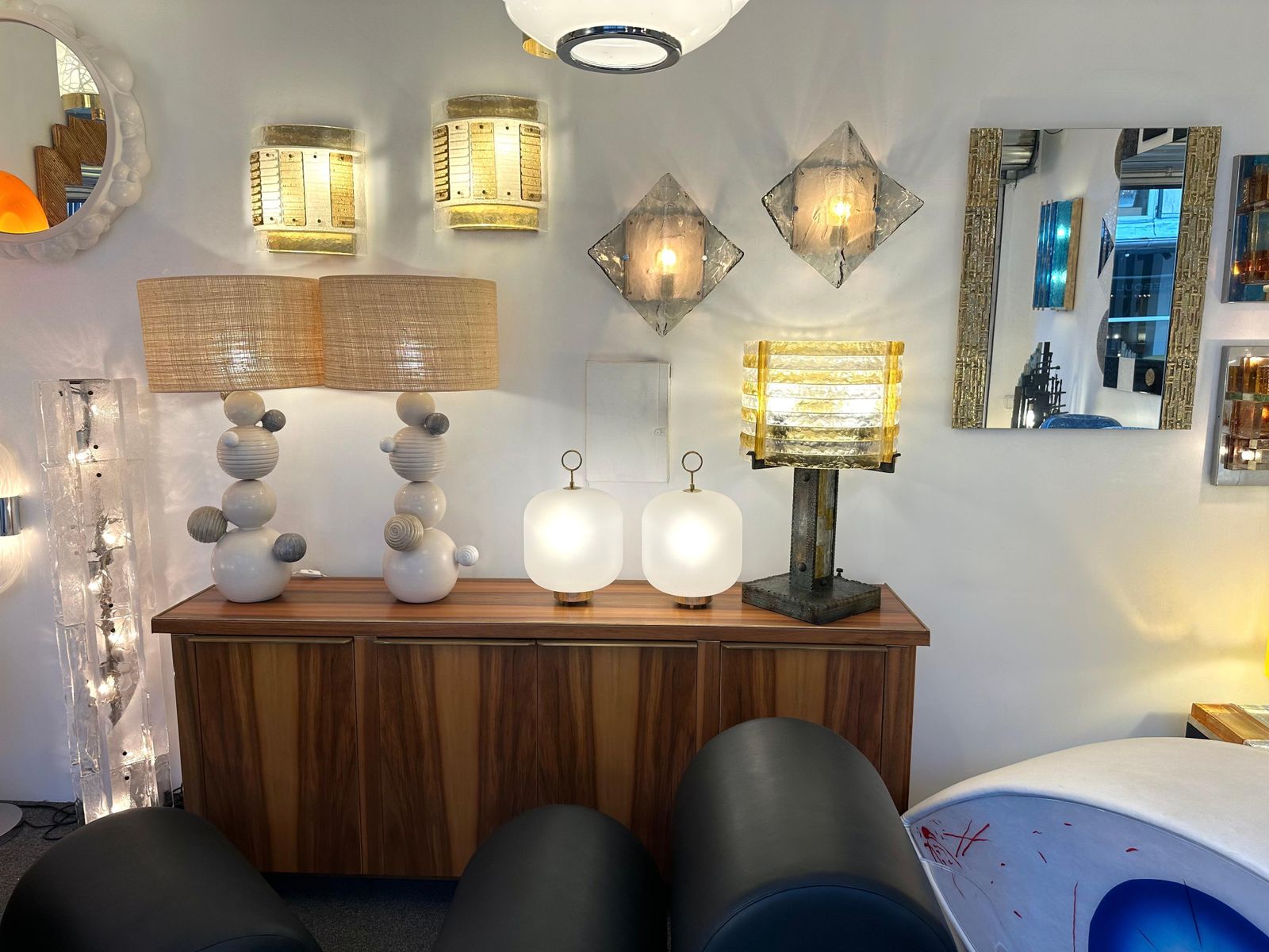 Pair Of Sconces Lp253 Murano Glass By Carlo Nason For Mazzega, Italy, 1970s photo for sale