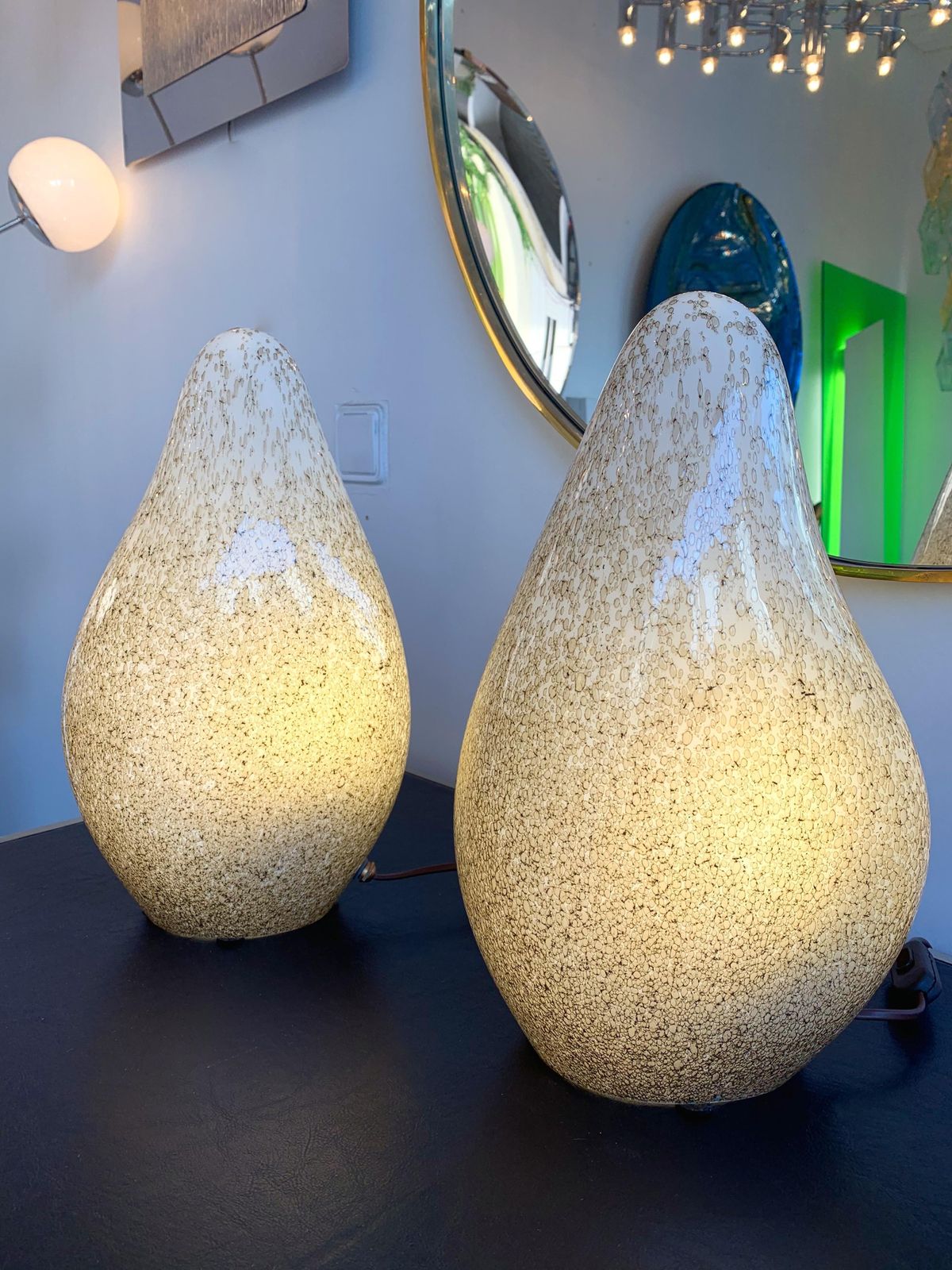 Pair Of Glass Lamps By La Murrina, Italy, 1970s photo furniture