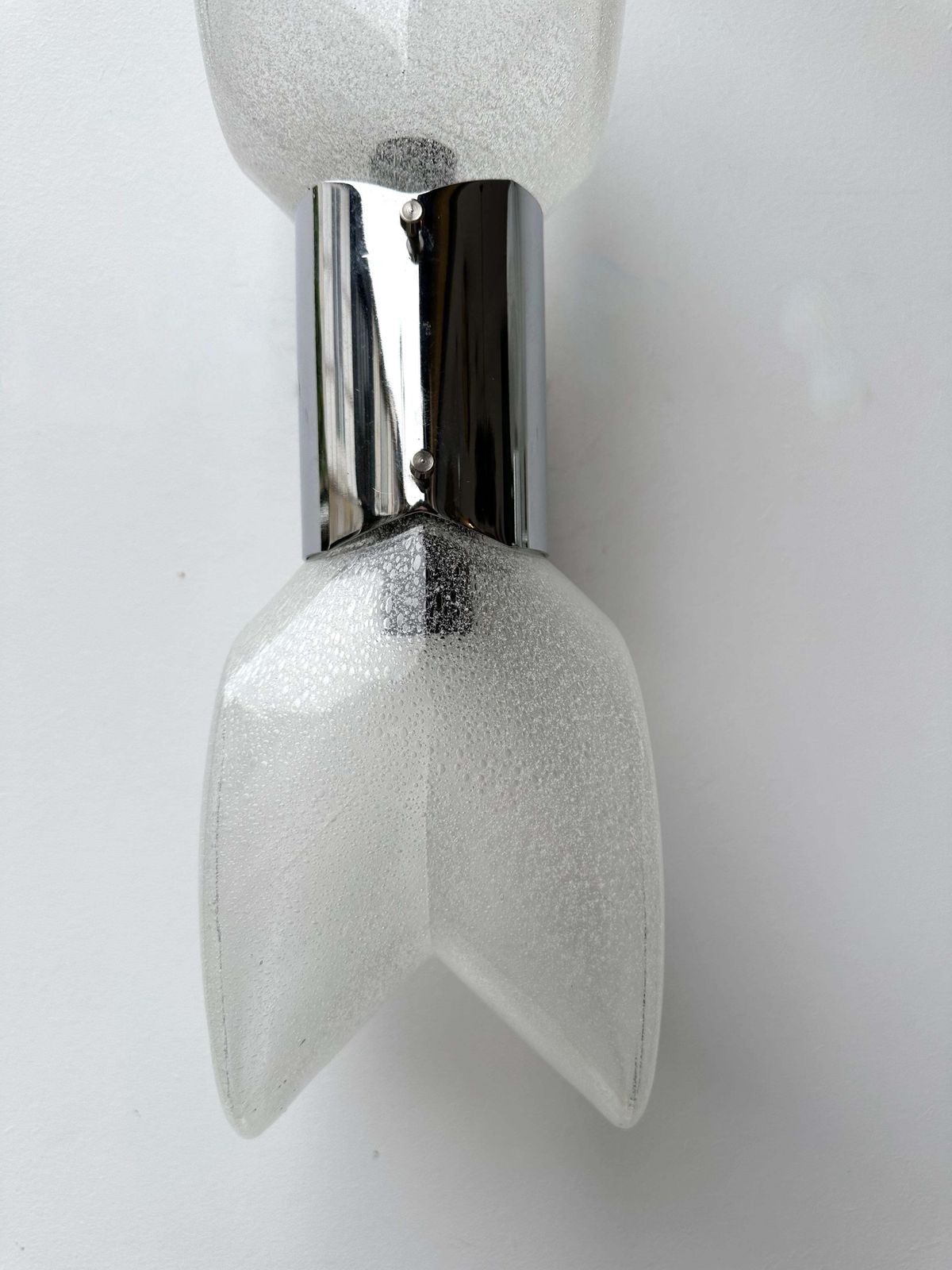 Pair Of Metal Sconces Murano Glass By Aldo Nason For Mazzega, Italy, 1970s photo vinterior