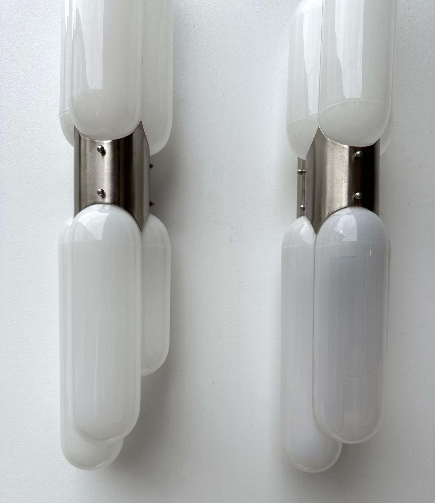 photo furniture Pair Of Torpedo Murano Glass Sconces By Carlo Nason For Mazzega, Italy, 1970s