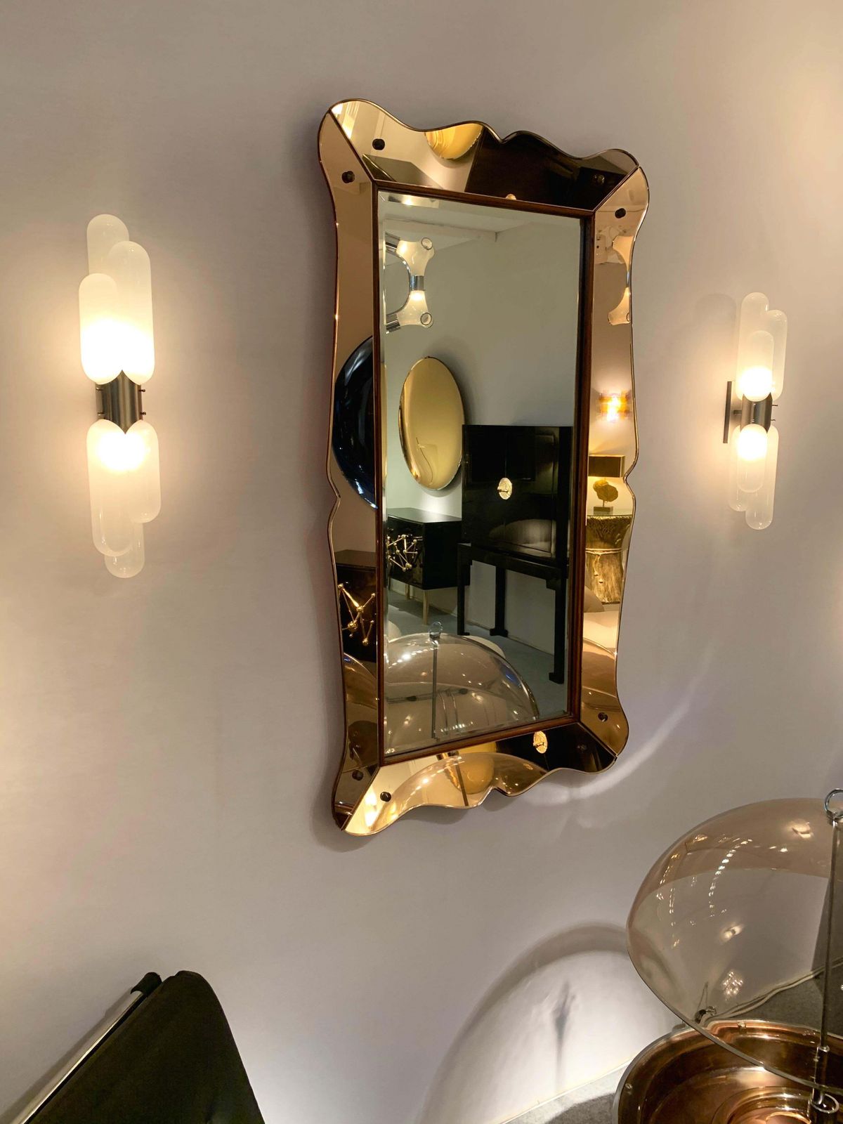 photo vinterior Pair Of Torpedo Murano Glass Sconces By Carlo Nason For Mazzega, Italy, 1970s