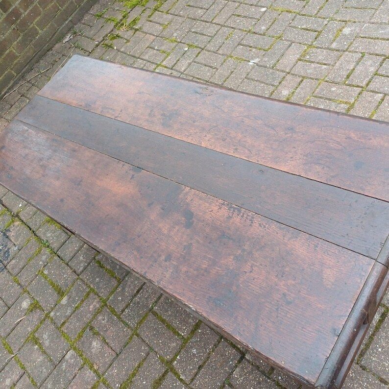 Huge Classic Antique Vintage Old English Oak Mid 19th Century Oak Trunk Or Coffer Free Hand Delivery photo vintage