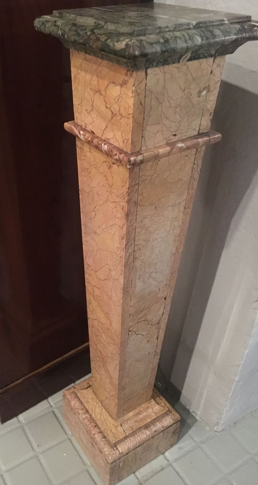 Pair Of Marble Plynths In ''Rose De Brignoles'' Early Twentieth Century photo Home Decor