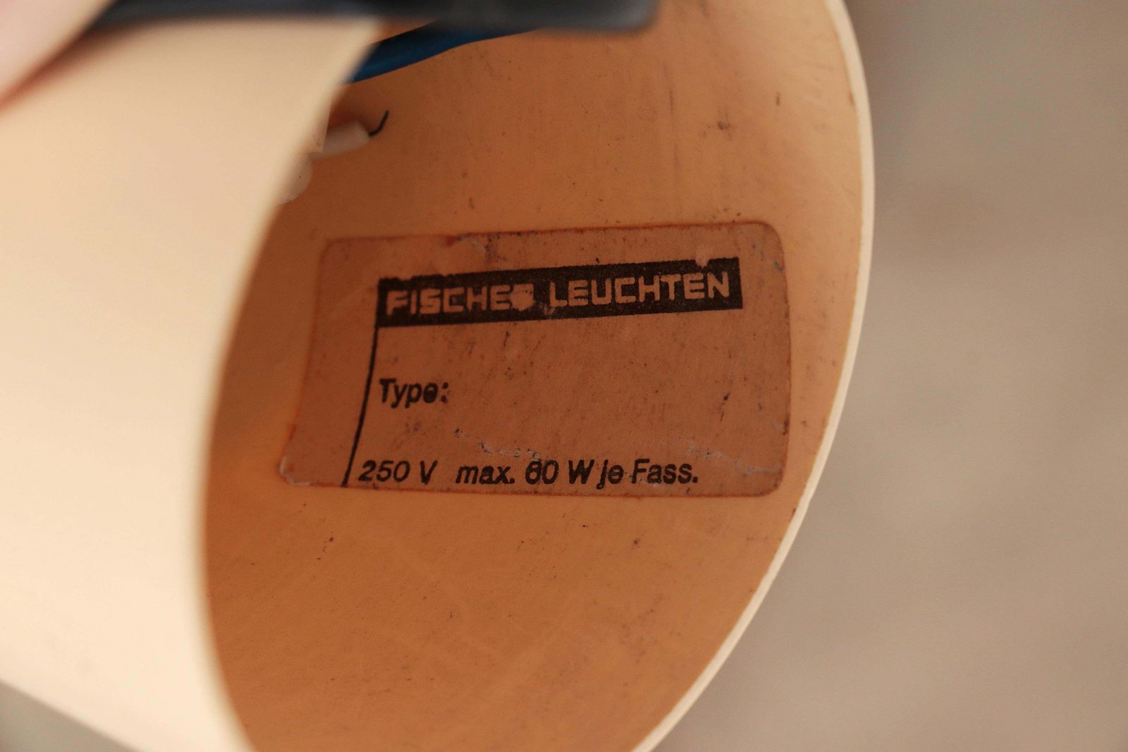 492.0 Vintage Fischer Leuchten Hanging Lamp   Atmospheric Lighting From The 1970s photo