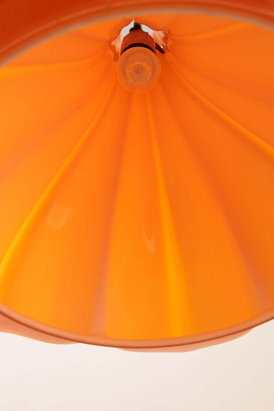 Vintage Orange Glass Pendant Lamp By Peill And Putzler, 1960 photo vintage
