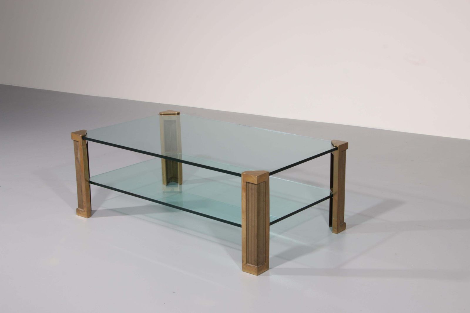 photo buy Peter Ghyzcy Brass Salontable Model T14d 1970 Dutch Design