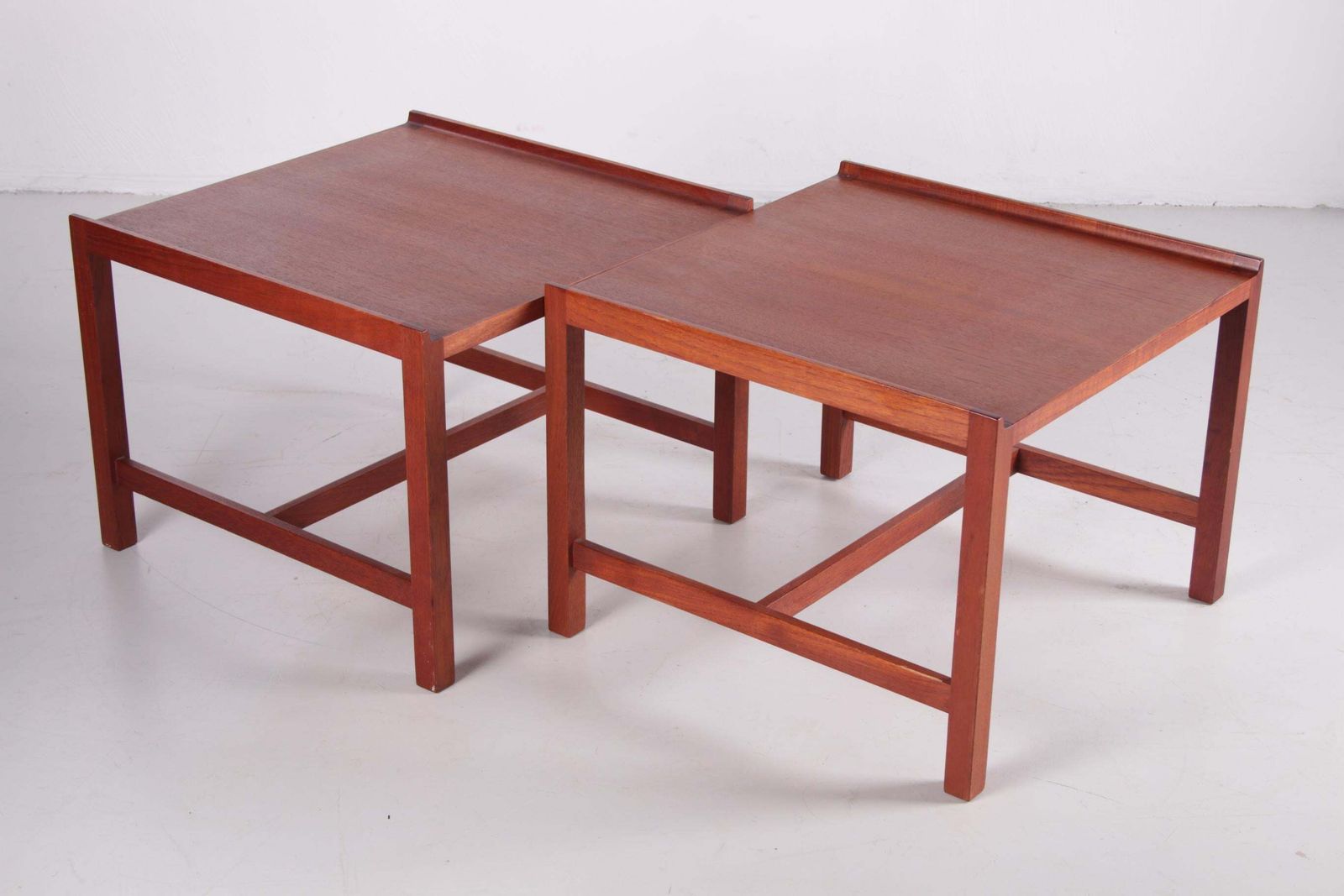 Danish Mid Century Teakwood Side Tables By Illums Bolighus 1960 photo Furniture
