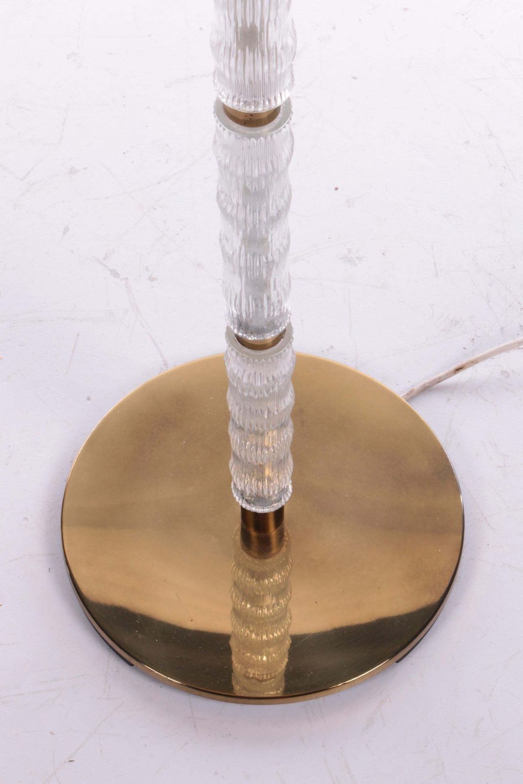 Floor Lamp With Glass Tubes And Brass Details, 1960s photo vintage