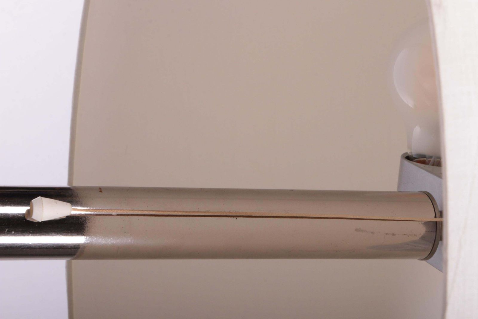 Large Floor Lamp With Chrome Stem And 3 Light Fittings In The Shade By Temde photo vintage