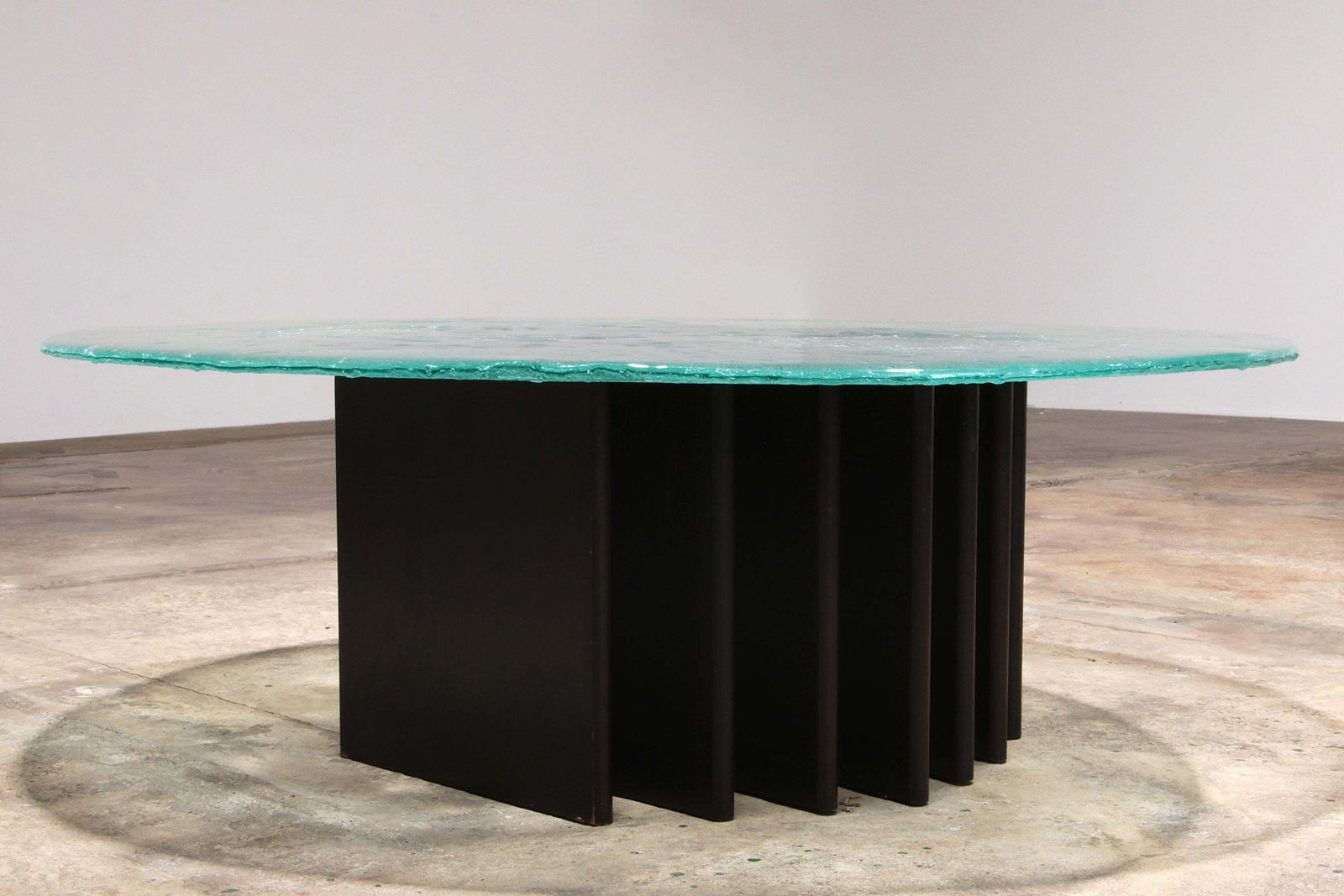 Furniture Sculptural Glass Coffee Table By Heinz Lilienthal 1970, Germany photo