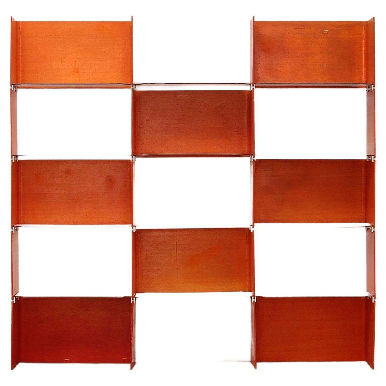 Modular French Wall Furniture Orange Made In The 60s