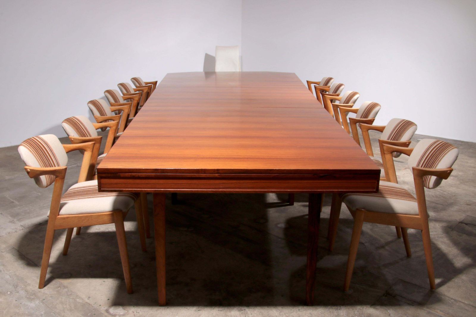 Xxl Vintage Mid Century Teak Conference Dining Table photo vintage