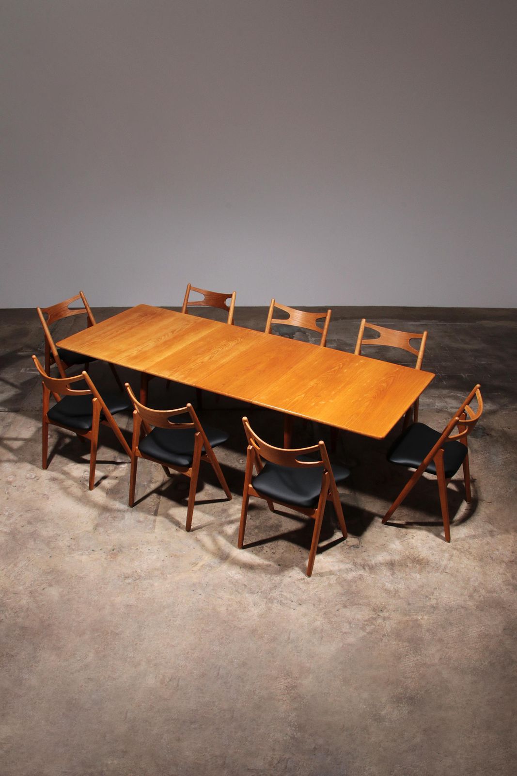 Hans J Wegner Dining Room Set 8 Ch29 Sawbuck Chairs & At 310 Table photo furniture
