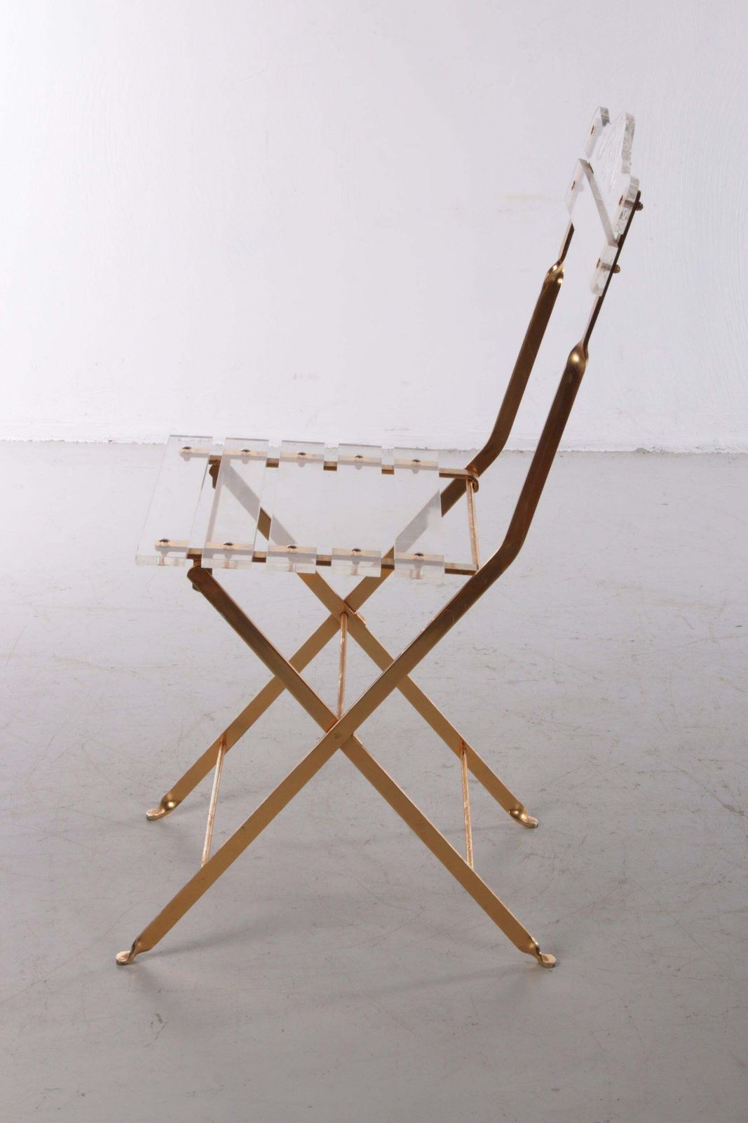 Vintage Hollywood Regency Plexiglass Dining Chair 1970s photo 556.0