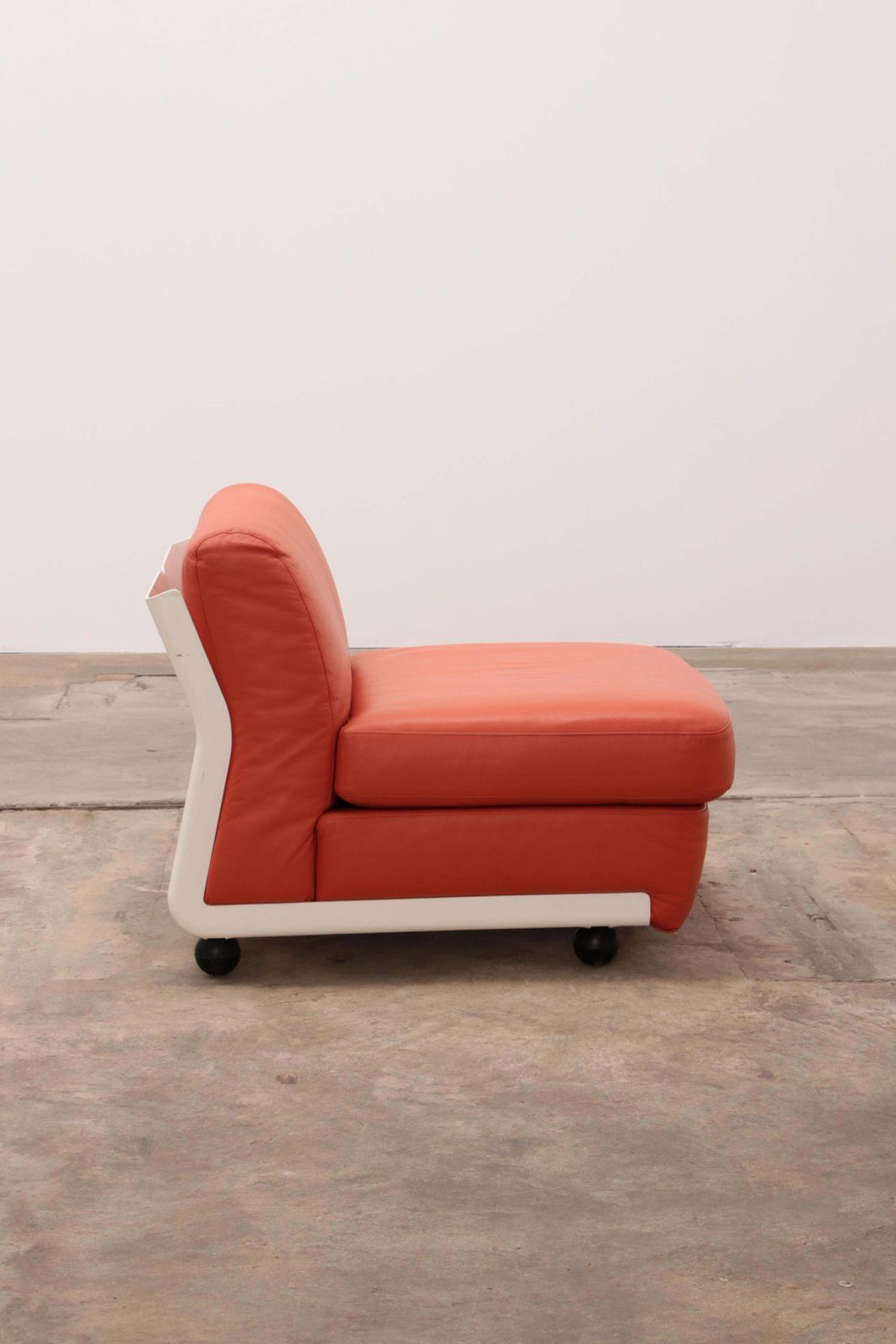 6414.0 Amanta Modular Sofa In Orange Leather For C&B Italy, From Mario Bellini 1960s photo