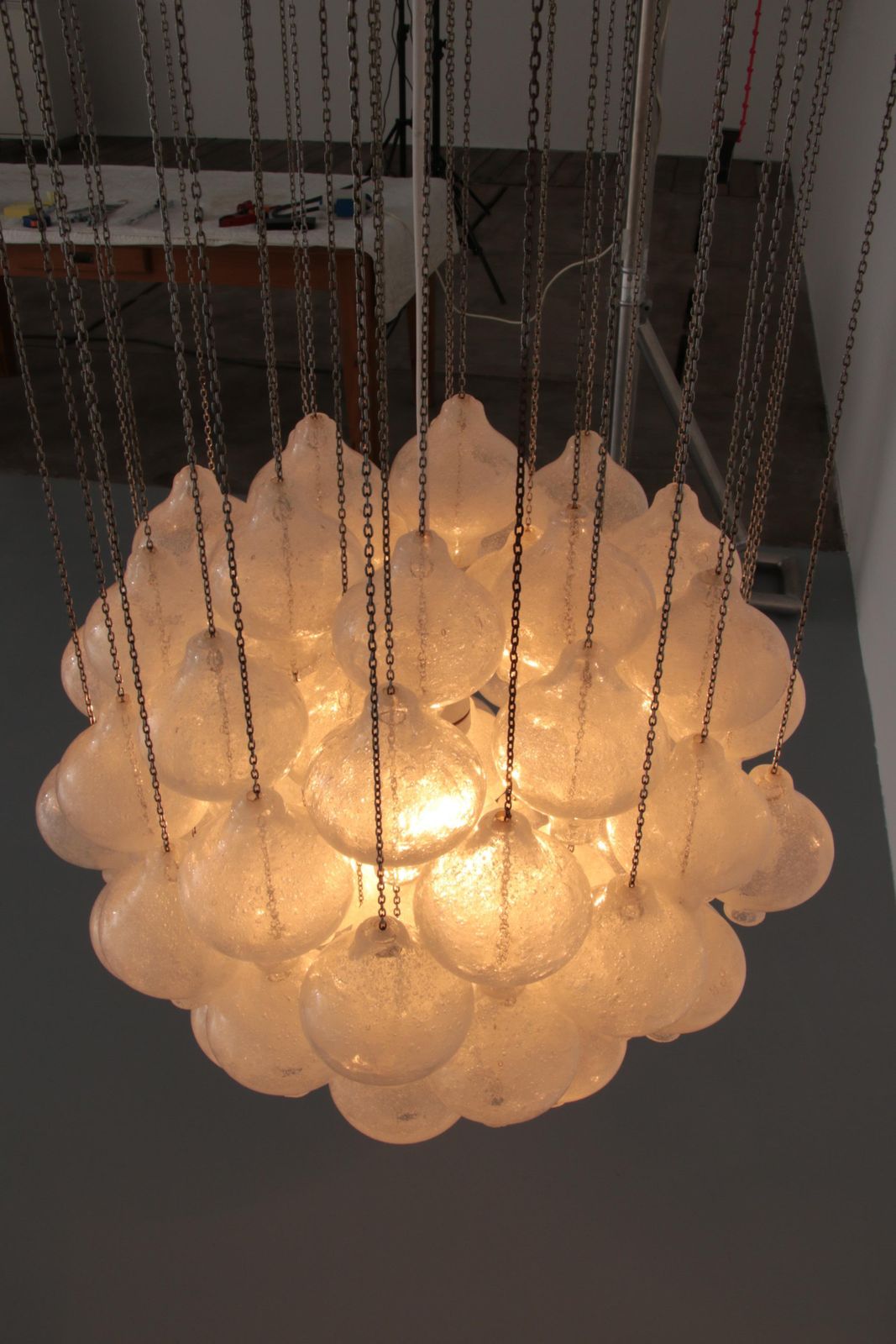 photo for sale Kalmar 'Tulipan' Chandelier Pendant Light, Blown Glass 1970