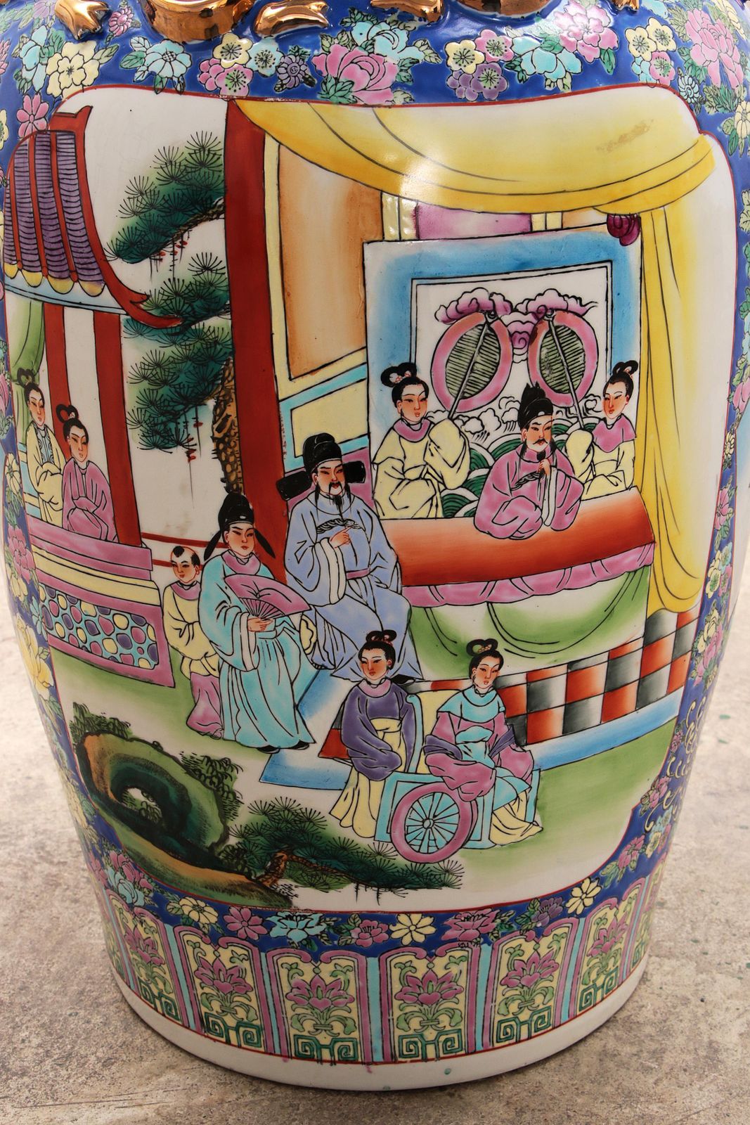 1411.0 Old Chinese Ceramic Hand Painted Vase photo