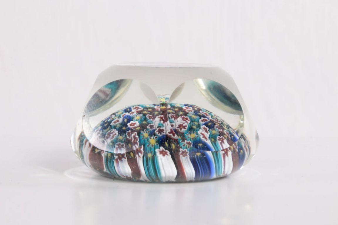 Mille Fleur Murano Paper Weight With Beautiful Flowers photo furniture