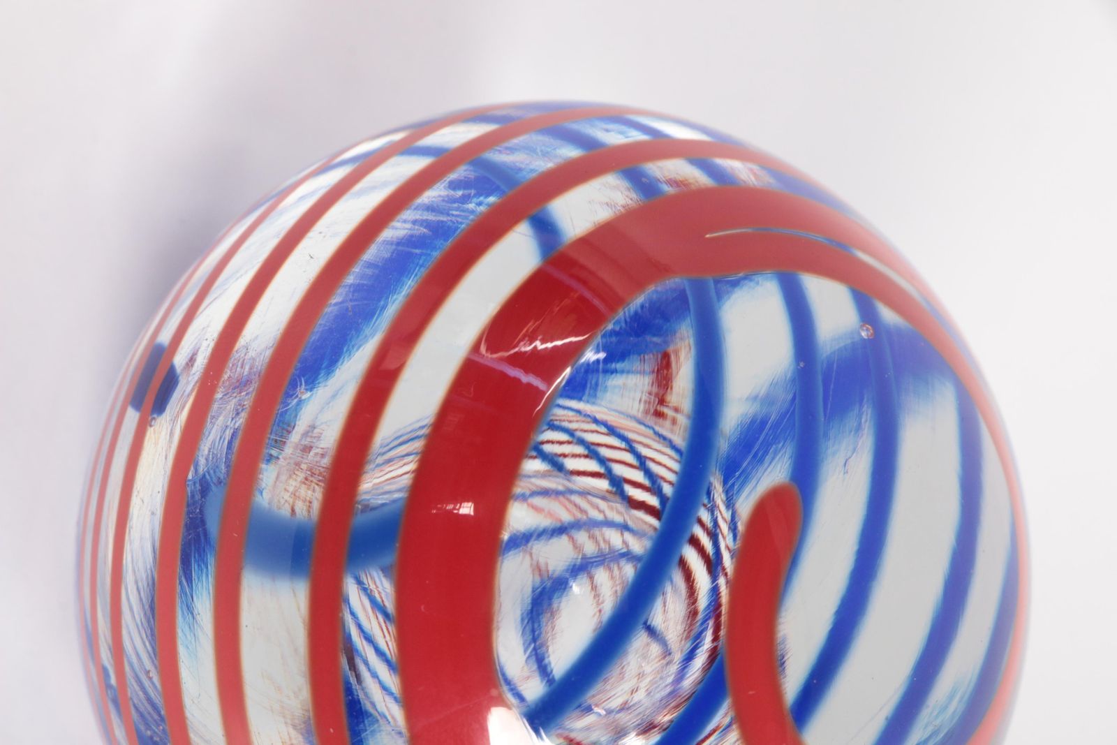 Dutch Round Glass Paperweight Ball Signed With Oude Horn Leerdam W Heesen photo vintage