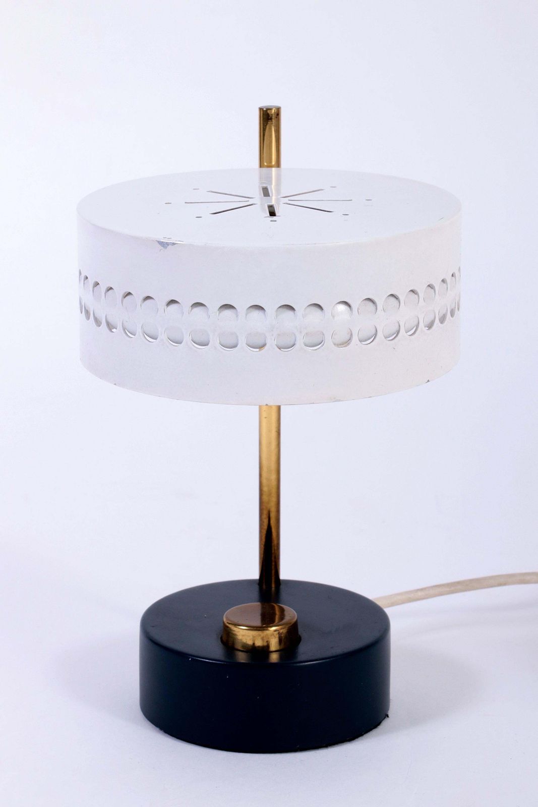 Mathieu Matégot Rare Table Lamp France 1955 photo Lighting